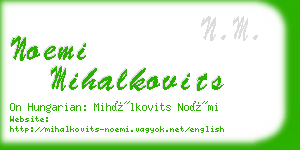 noemi mihalkovits business card